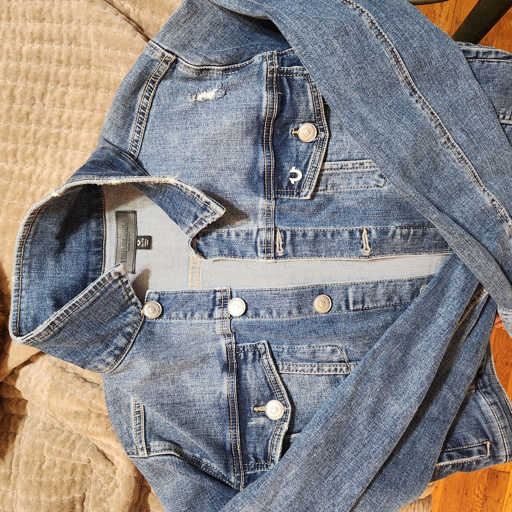 Denim Jacket with Button Details